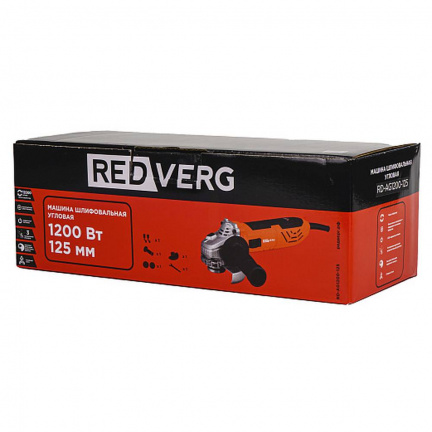 Машина шлифовальная угловая REDVERG RD-AG1200-125