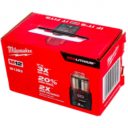 Аккумулятор Milwaukee M12 B3 Li-Ion 12В 3Ач