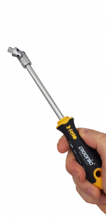 Felo Набор стержней M-TEC с трещоткой и отверткой 1/4" ERGONIC в кейсе, 10 шт 05781006