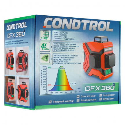 Лазерный уровень CONDTROL GFX360-3