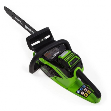 Аккумуляторная цепная пила Greenworks GD40CS18k2 40v