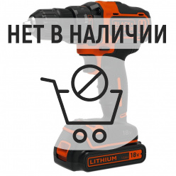 Аккумуляторная дрель-шуруповерт Black&Decker BDCDD186K1B