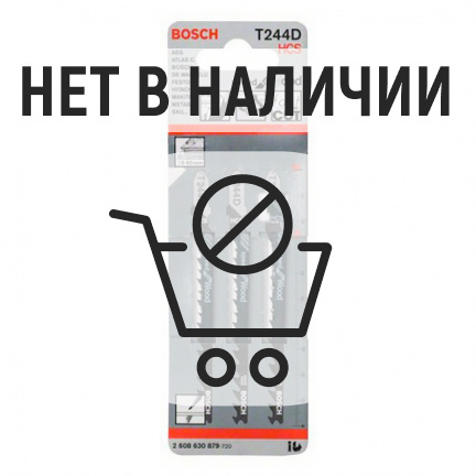 Набор пилок для лобзика по дереву Bosch T244D HCS 100мм 3шт (879)