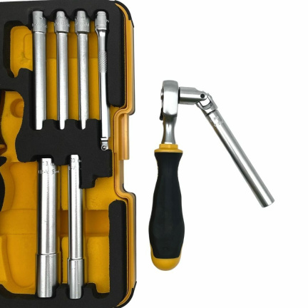 Felo Набор стержней M-TEC с трещоткой и отверткой 1/4" ERGONIC в кейсе, 10 шт 05781006