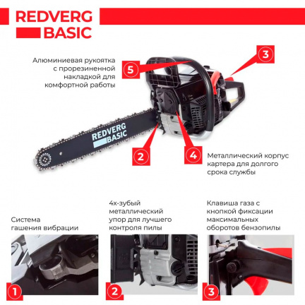 Бензопила REDVERG Basic GC-58C