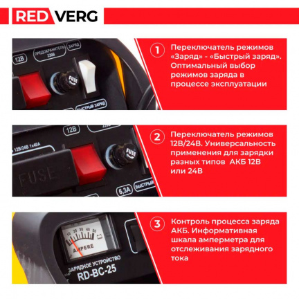 Зарядное устройство REDVERG RD-BC-25