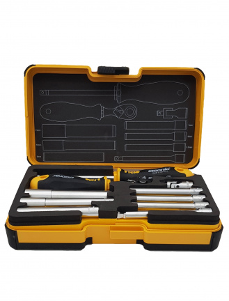 Felo Набор стержней M-TEC с трещоткой и отверткой 1/4" ERGONIC в кейсе, 10 шт 05781006