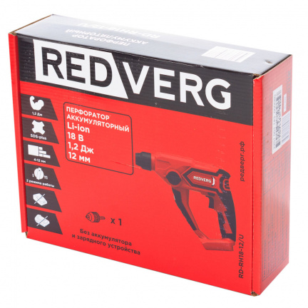 Аккумуляторный перфоратор REDVERG RD-RH18-12/U (без акк, без з/у)