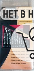 Набор сверл по металлу,1-10мм (через 0,5мм),HSS, 19шт.,металл.коробка,цилиндрический хвостовик Вихрь