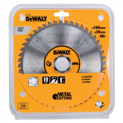 Диск пильный по металлу DeWalt METAL CUTTING DT1912 190х30мм 48T