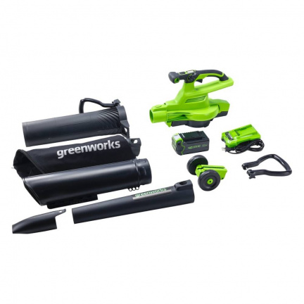 Аккумуляторная воздуходувка Greenworks GD40BVIIK5