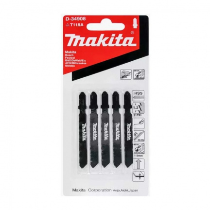 Пилки для лобзика Makita по металлу T118A 5шт (D-34908)