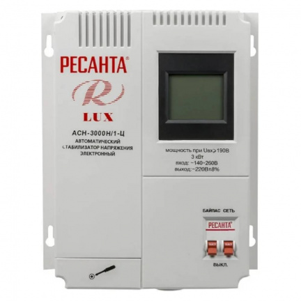 Стабилизатор напряжения Ресанта Lux АСН-3000Н/1-Ц