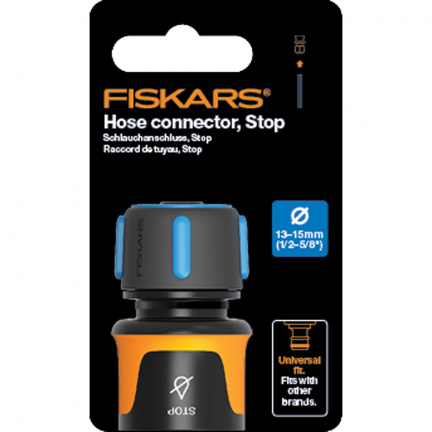 Коннектор для шланга Fiskars с автостопом 1/2-5/8"