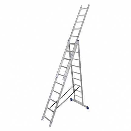 Лестница алюминиевая STAIRS трехсекционная 3x12 ступеней (AL312)