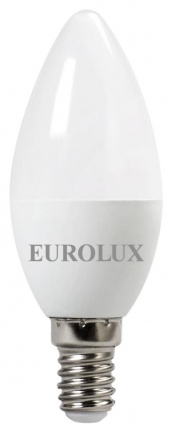 Лампа светодиодная EUROLUX LL-E-C37-5W-230-4K-E14