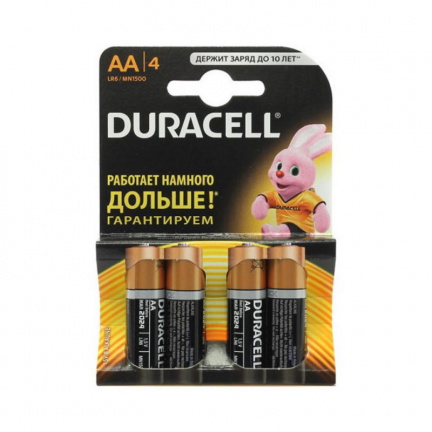 Элемент питания Duracell MN1500/LR6 (AA) BP4 4шт