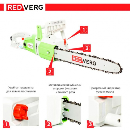 Электрическая цепная пила REDVERG RD-EC2200-16