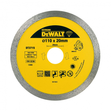 Диск алмазный по керамике DeWalt DT3715 110х20мм